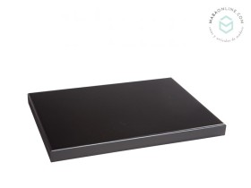 Peana de madera Rectangular Negra 29x21,5x2 cm. Ref.MS20155