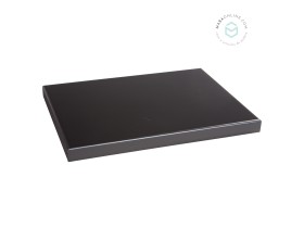 Peana de madera Rectangular Negra 23x16x2 cm. Ref.MS20153