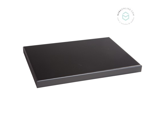 Peana de madera Rectangular Negra 23x16x2 cm. Ref.MS20153
