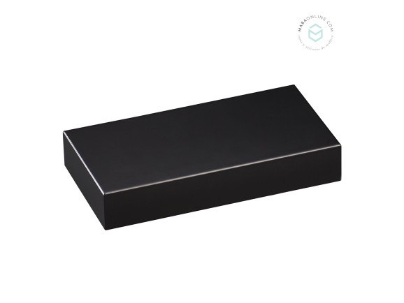 Peana de madera Rectangular Negra 14x8x3 cm. Ref.MD10102