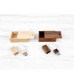 Pack PenDrive Madera y Cristal + Caja de madera Ref.PackS262