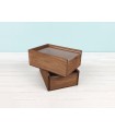 Aged pine wood box 18x12.5x6.5 with Methacrylate lid Ref.PF1015TM
