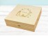 Natural wood box 36x36x11 cm. with drawer and dividers Ref.P1454C9B2-G