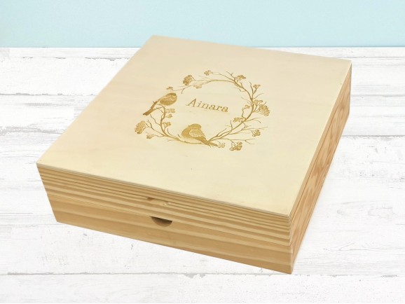 Caja Natural con cajón y divisiones dos medidas Ref.P1454C9B2