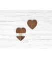 PenDrive de madera Oscura Corazón con imán Ref.USBCH7