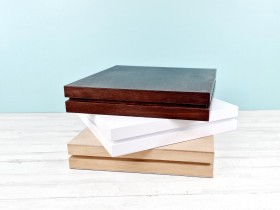 Caja de madera para Álbum c/tapa 3 acabados Ref.PCAT33