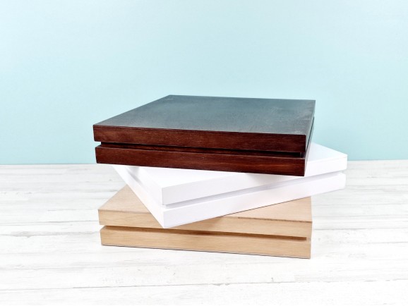 Wooden box for album with lid, 3 finishes Ref.PCAT33