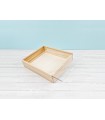 Caja de madera pino 29x24x7 cm. c/tapa metacrilato Ref.PF2025M