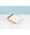 Caja de madera pino 29x24x7 cm. c/tapa corredera Ref.PF2025