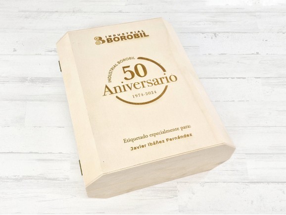 Caja madera octogonal para botella de vino Ref.P125CO