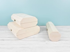 Caja madera octogonal para botella de vino Ref.P125CO