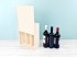 Wooden box for 3 wine bottles with sliding lid Ref.3botTC