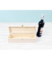 Wooden Box 1 Wine Bottle Hinge and Brooch Ref.1botBB