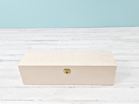 Wooden Box 1 Wine Bottle Hinge and Brooch Ref.1botBB