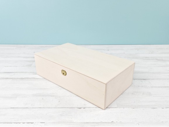 Caja madera 2 Botellas de vino Bisagra y Broche Ref.2botBB