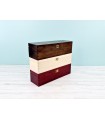Pine wood box 1 Bottle Brooch 3 finishes Ref.DRSW241