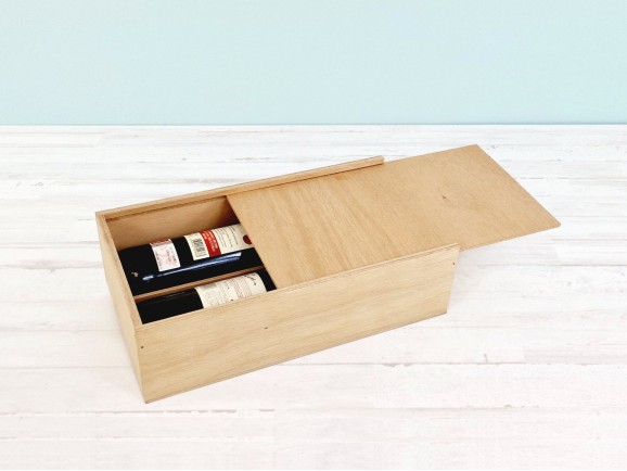 Box 2 Wine Bottles Sliding Lid Ref.2BotTCOK