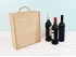 Caja madera 3 Botellas de vino Tapa Corredera Ref.3BotTCOK