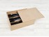 Caja madera 3 Botellas de vino Tapa Corredera Ref.3BotTCOK