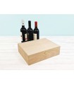 Wooden box 3 Bottles of wine Hinge and Brooch Ref.3botBBOK
