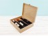 Caja madera 3 Botellas de vino Bisagra y Broche Ref.3botBBOK
