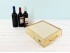 Pine Wood Box for 3 Bottles with Sliding Lid and Frame Ref.3PbotTC