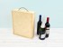 Pine wood box with 3 bottles of cava with sliding lid Ref.DRSW233