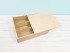 Pine wood box with 3 bottles of cava with sliding lid Ref.DRSW233