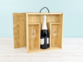 Box 1 Bottle + 2 glasses Sliding Lid Ref.TC8J3