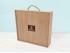 Wooden box for 2 bottles + 2 glasses with sliding lid Ref.PC4G2