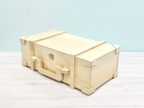 Maletín de madera 45x24x16 cm. Ref.AW24781