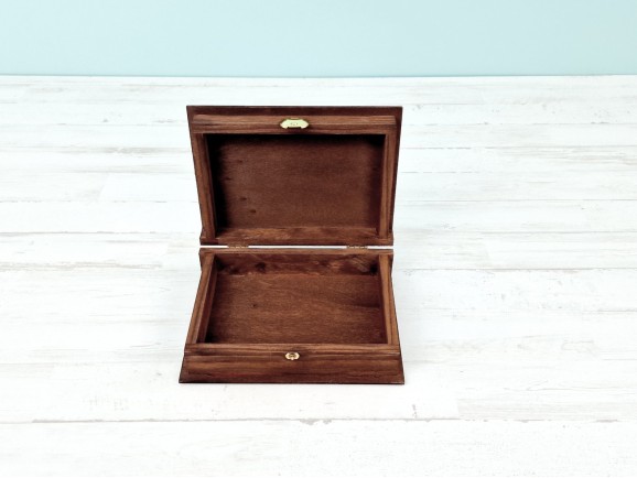Aged wooden book box 19x13.5x5.5 cm. Ref. P1320A6T