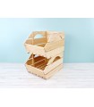 Caja de madera fruta apilable 30x40x25 cm. Ref.PCF40