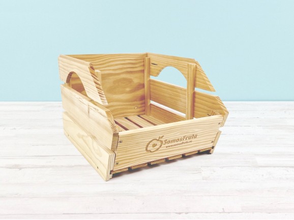 Stackable wooden fruit box 30x40x25 cm. Ref.PCF40