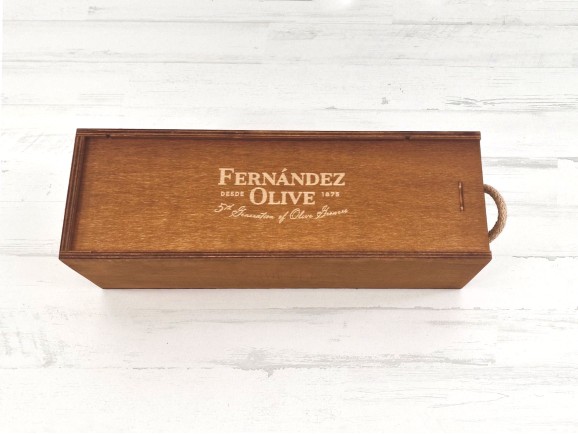 Wooden box 1 Bottle of wine Sliding lid Honey color Ref.P1251CC