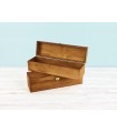 Wooden box 1 Bottle wine Hinge and Brooch honey color Ref.1botBBM