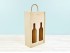 Wooden box for 2 bottles sliding lid silhouette design Ref.2botTCR