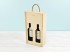 Wooden box for 2 bottles sliding lid silhouette design Ref.2botTCR