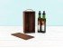 Caja madera Envejecida 2 Botellas aceite c/tapa corredera Ref.2BotME
