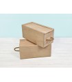Caja de madera 24,5x11,5x11,5 cm. c/tapa corredera Ref.PC27A