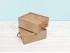 Caja de madera 23x18,5x10 cm. c/tapa corredera y 2 divisiones Ref.PC32G