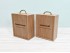 Caja de madera 23x18,5x10 cm. c/tapa corredera y 2 divisiones Ref.PC32G