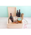 Caja de pino 35x25x18,5 cm. c/tapa y asas Ref.DRBOX3