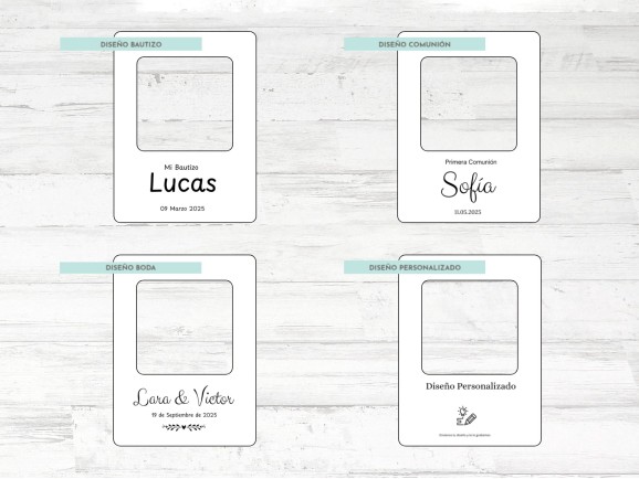 Marco de madera polaroid imán Ref.MO79