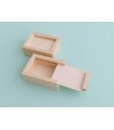 Caja de madera 8x6x3 cm. c/tapa corredera Ref.P1001