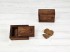 Caja de madera Envejecida  9x7x3,5 cm. c/tapa corredera Enrasada Ref.P1003