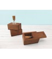 Caja de madera Envejecida 8,5x5,5x4,5 cm. c/tapa corredera Enrasada Ref.PC1PDC