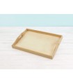 Rectangular wooden tray 47.5x32.5x5.5 cm. Ref.P1096AZ