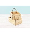 Pine wood box 24.5x17x10 cm. without lid Ref.DRPO261B