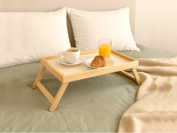 Bandeja de madera para cama c/patas Ref.AR06692